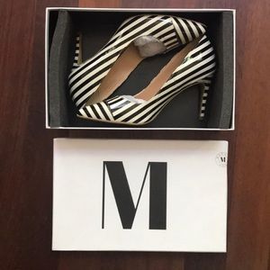 COPY - Size 8 striped patent leather pumps by Marais